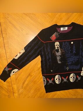 Friday The 13th Jason Crystal Lake Sweatshirt Men’s Small Horror Ugly Sweater